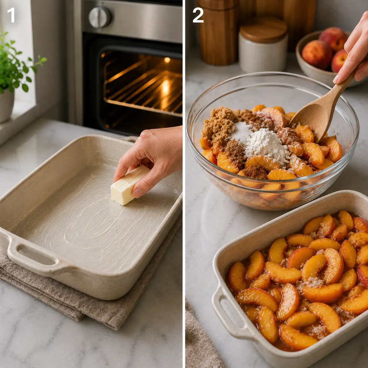 peach crisp recipe preparation