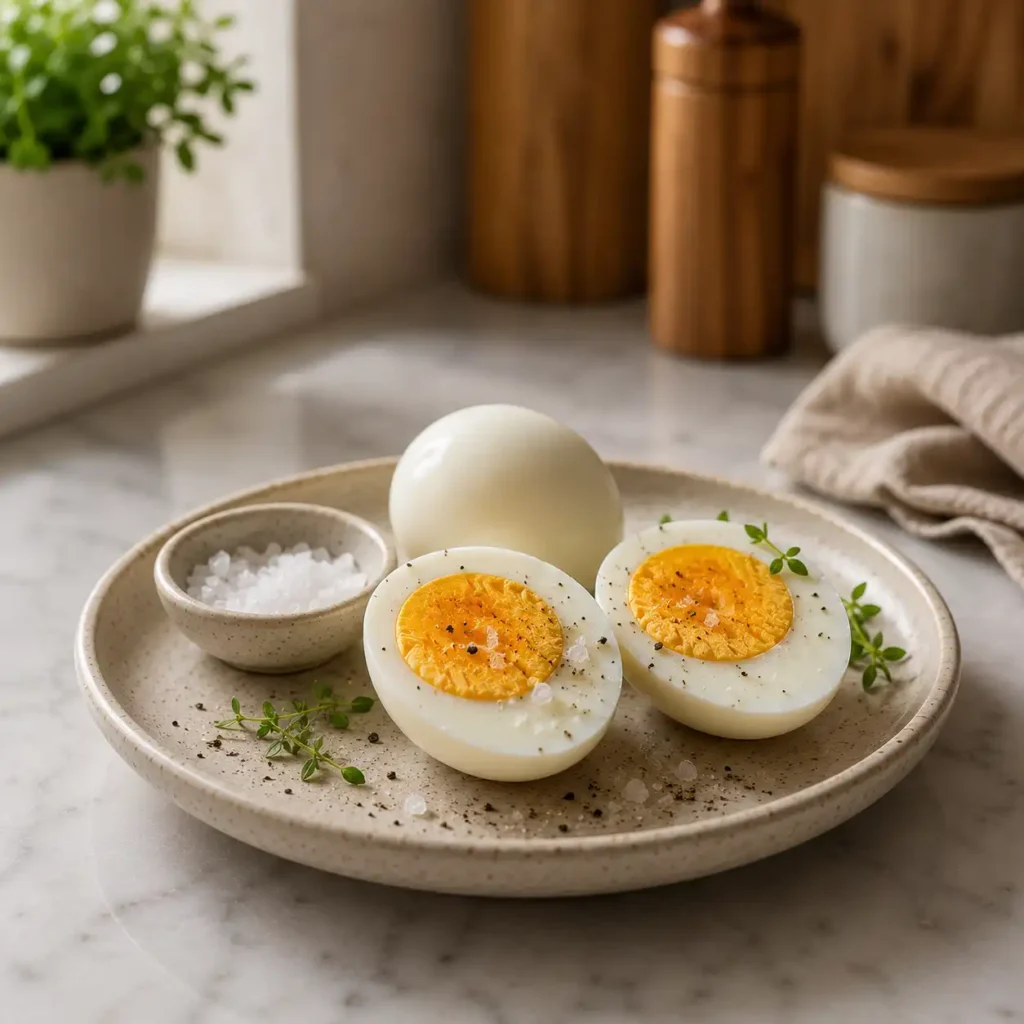 perfect hard boiled eggs recipe featured image