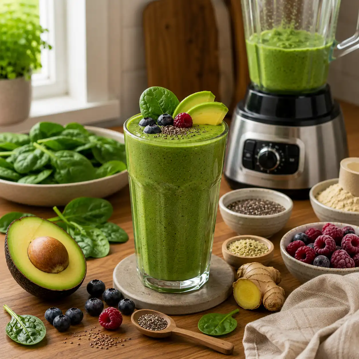 healthy green smoothie recipe featured image