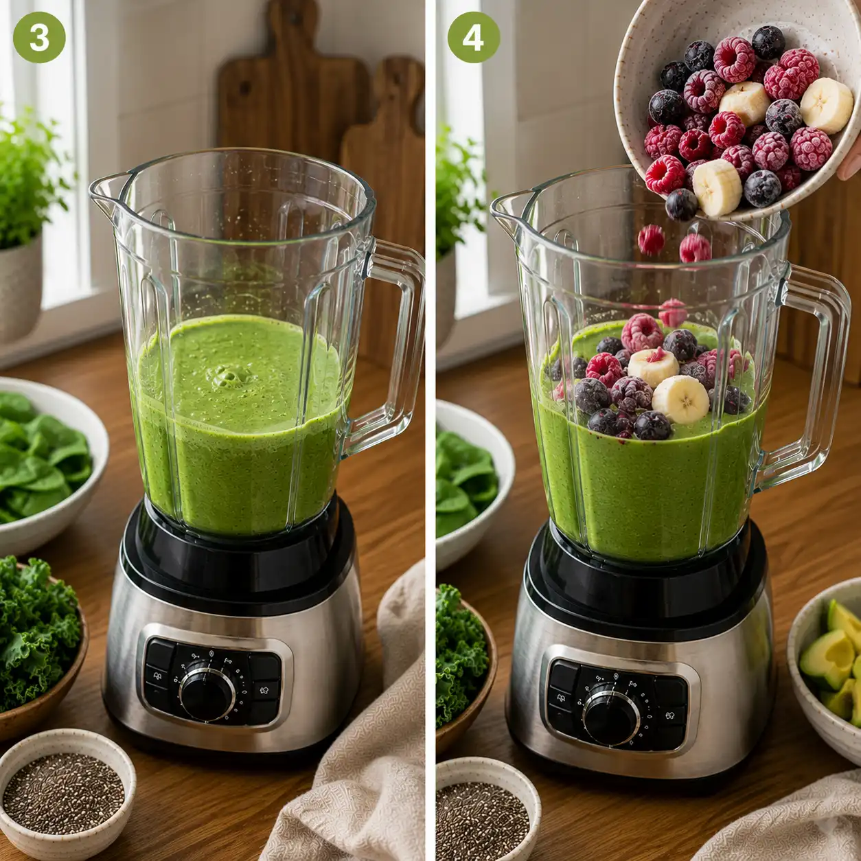 healthy green smoothie final dish