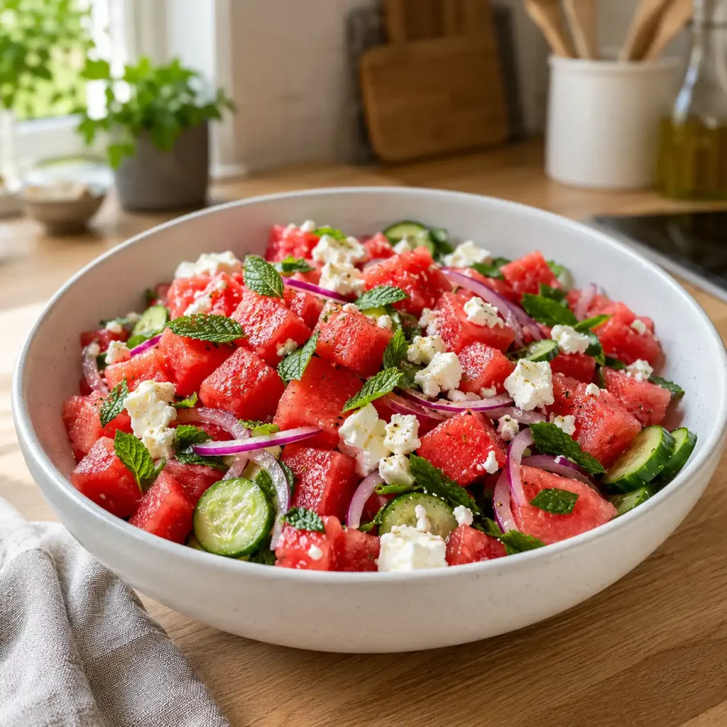 watermelon salad recipe recipe featured image
