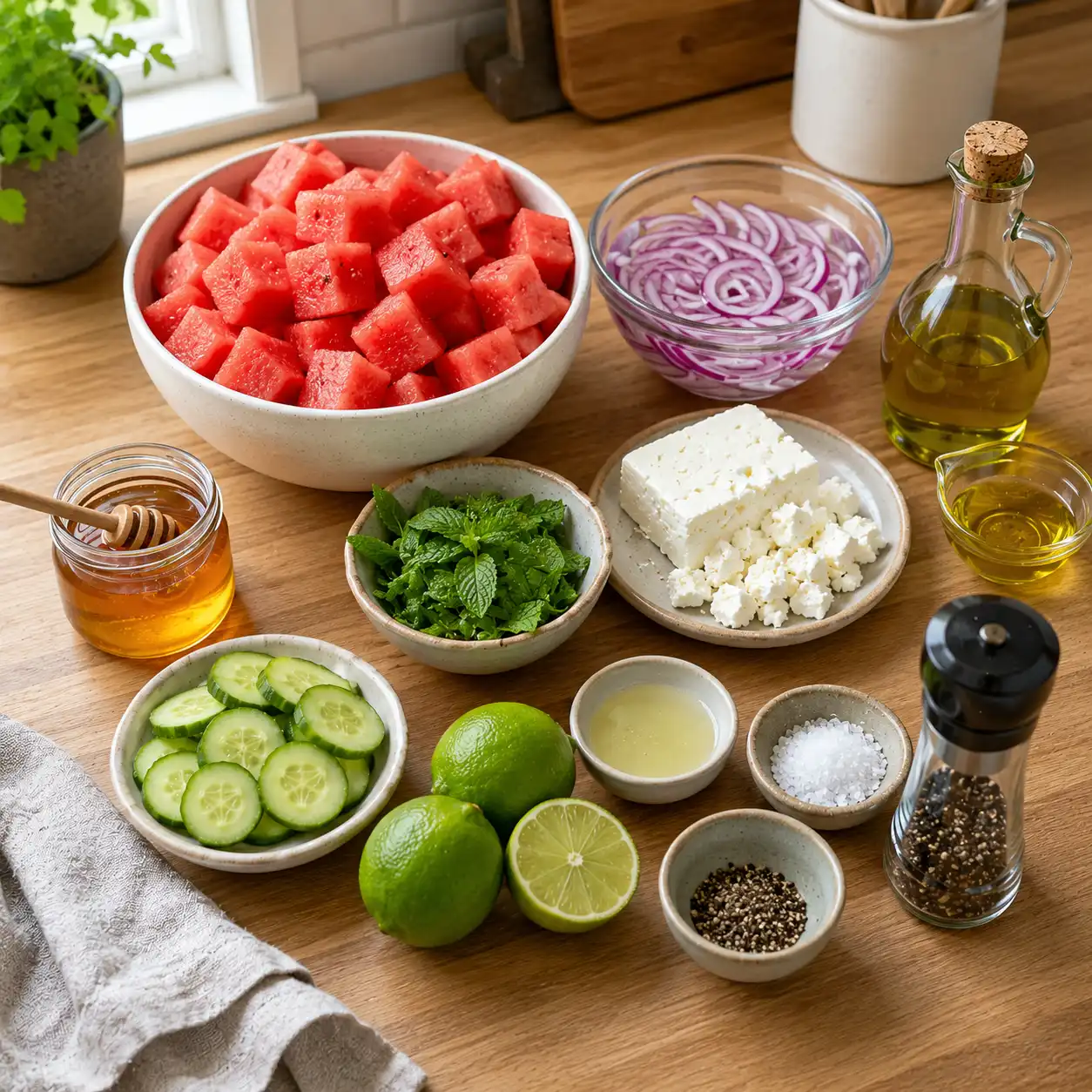 watermelon salad recipe ingredients