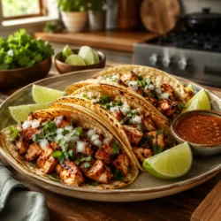tacos de pollo asado recipe featured image