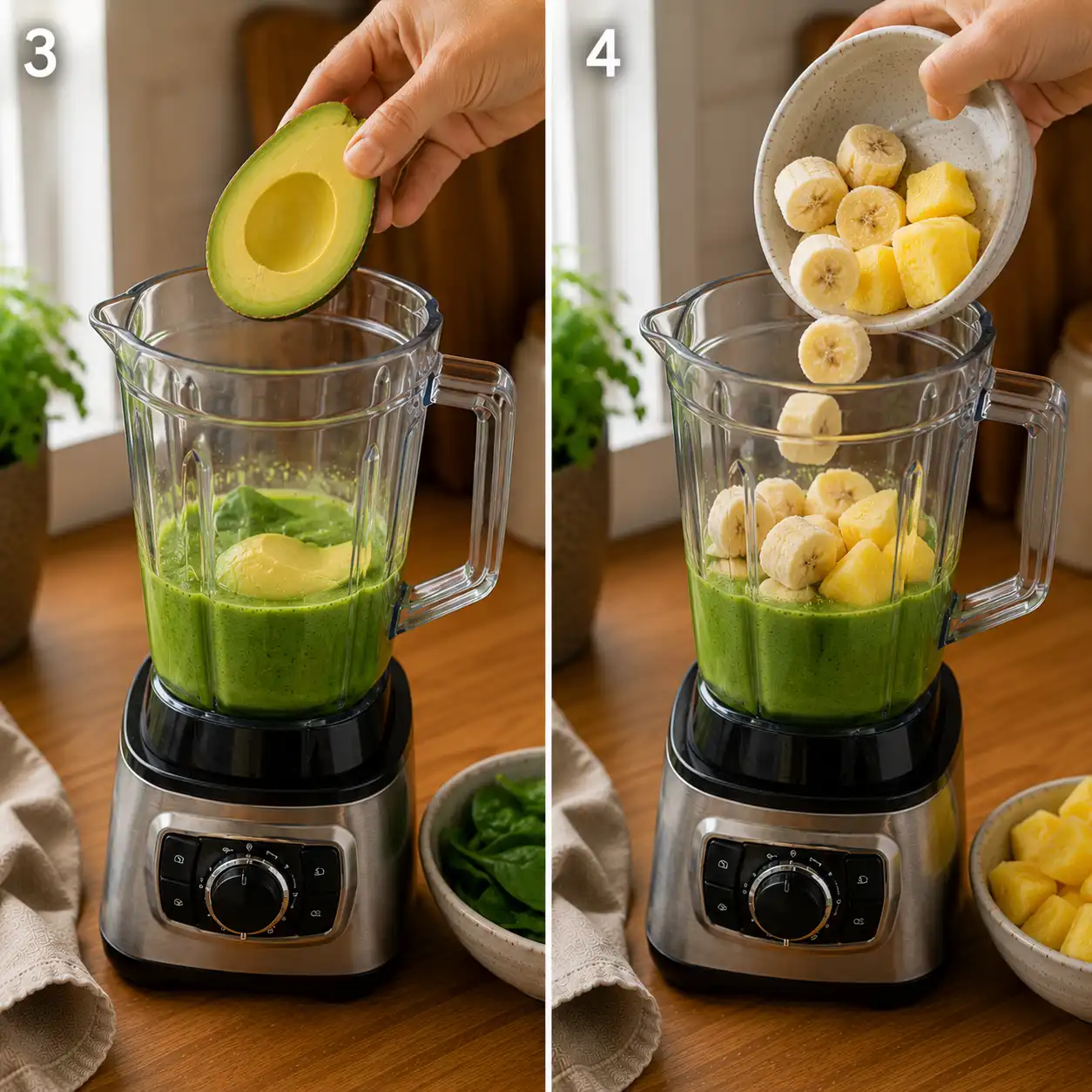 recipe for green smoothie final dish
