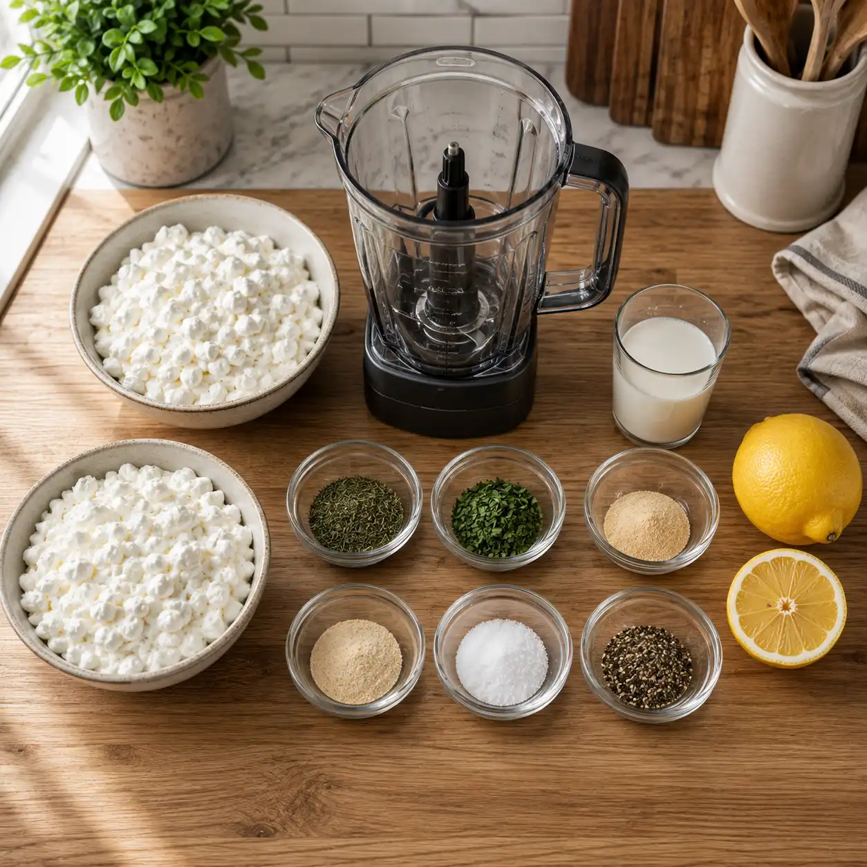 Cottage Cheese Ranch Dip ingredients