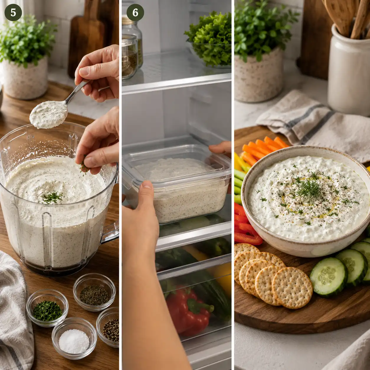 Cottage Cheese Ranch Dip final dish