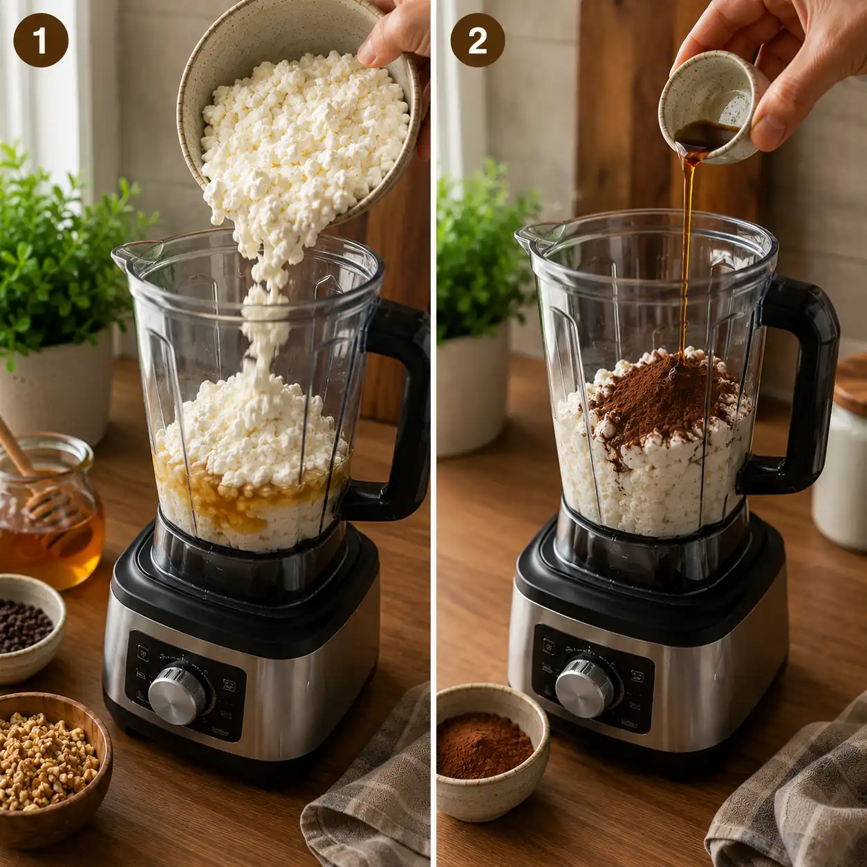 cottage cheese ice cream preparation
