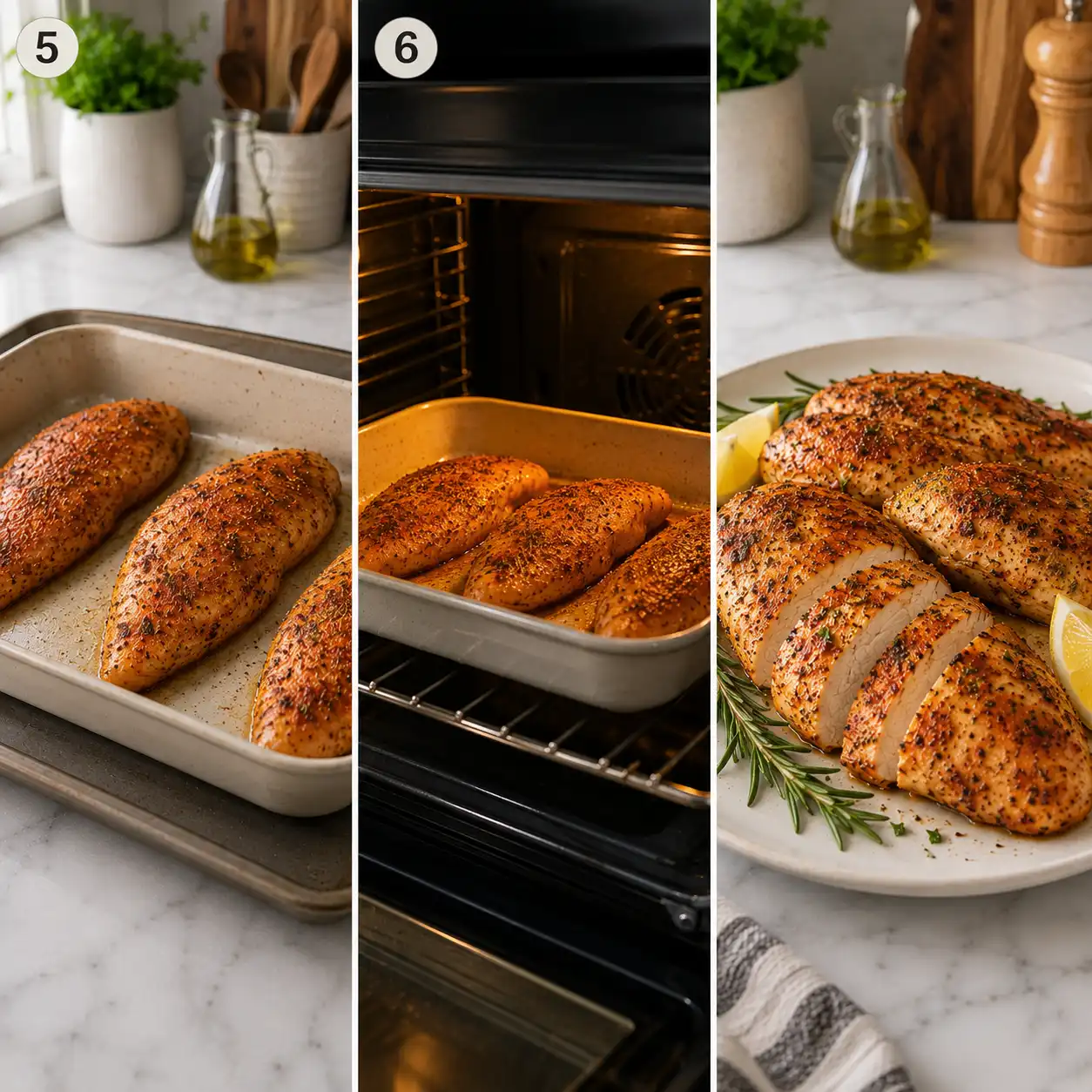 baked chicken breast final dish