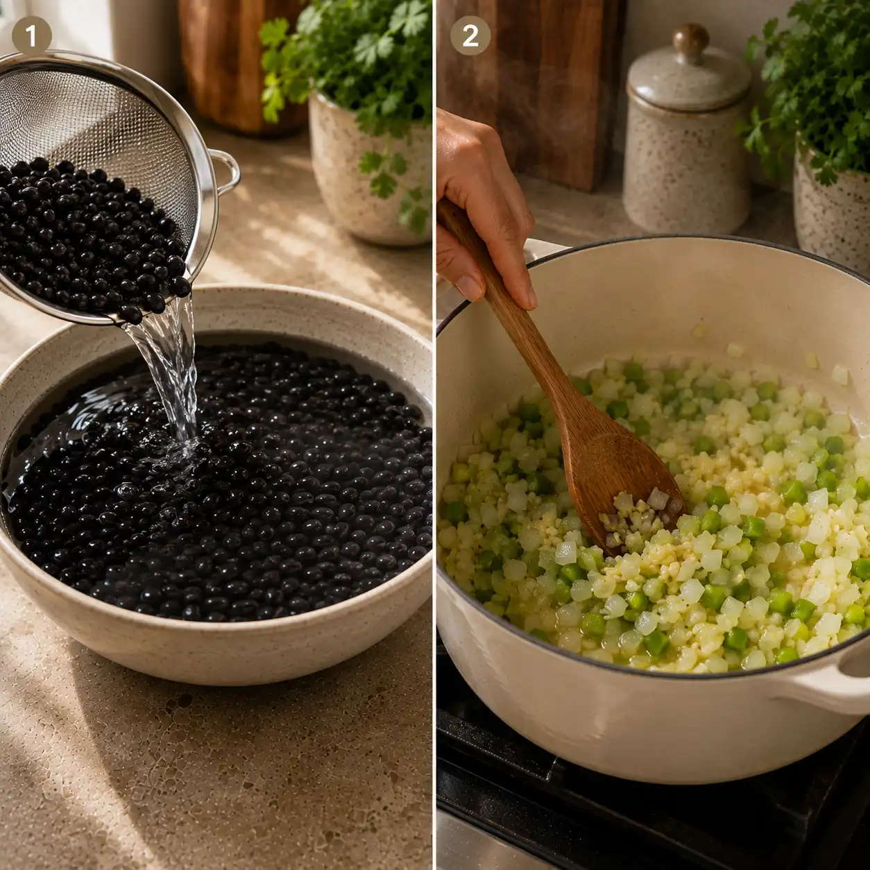 black beans recipe preparation