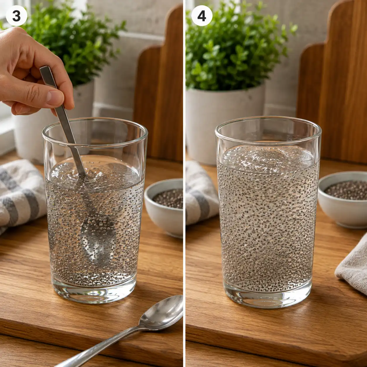 chia seed water final dish
