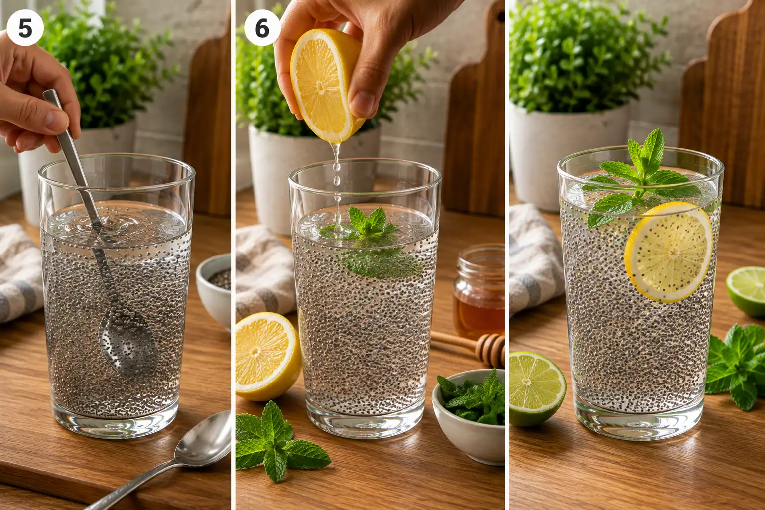 chia seed water final dish