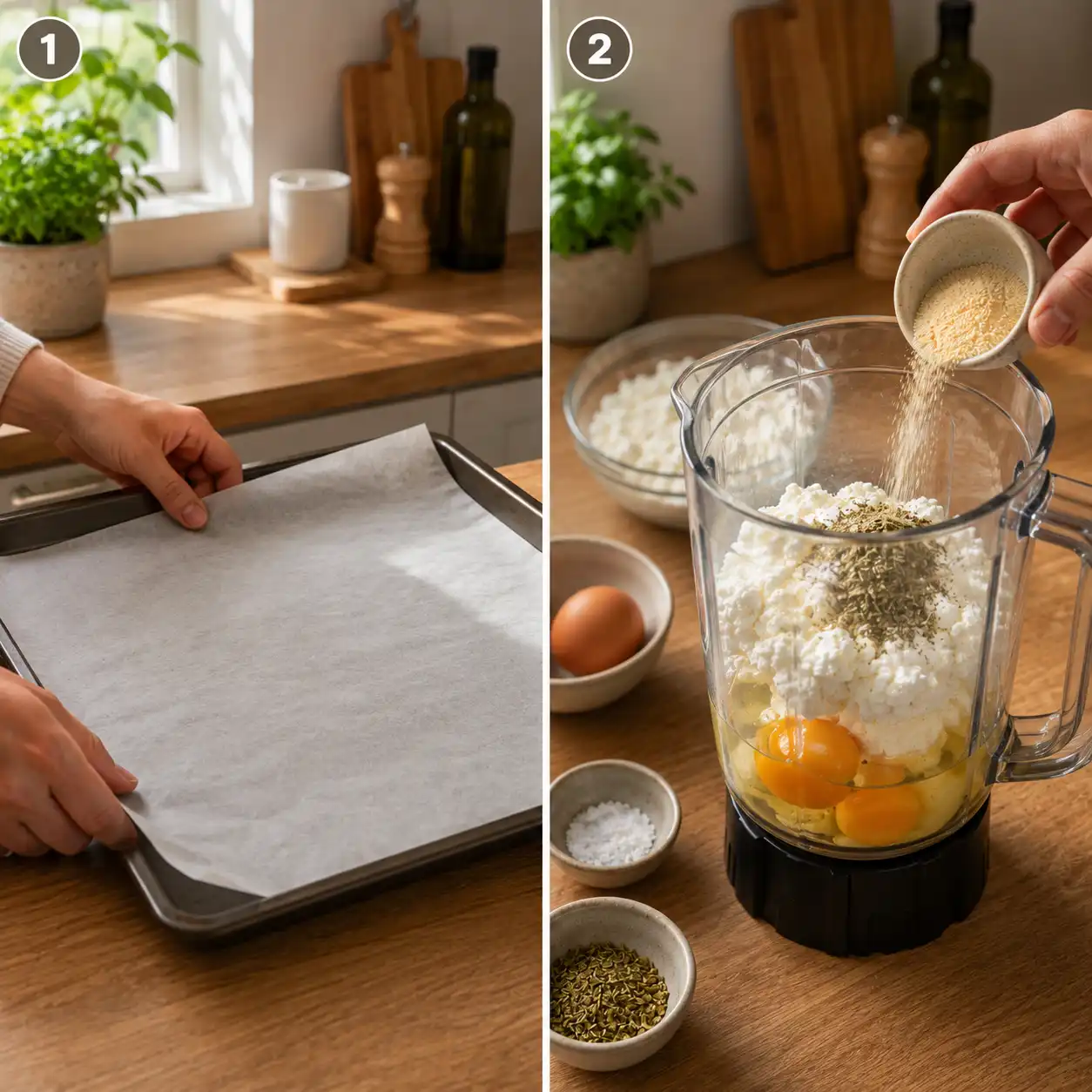 Cottage Cheese Wrap preparation