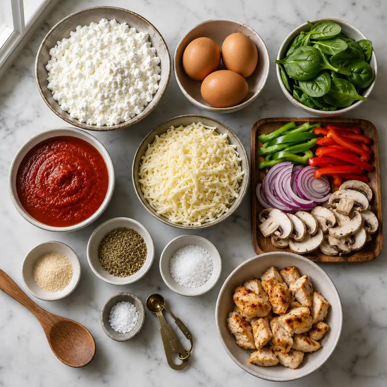 Cottage Cheese Pizza ingredients