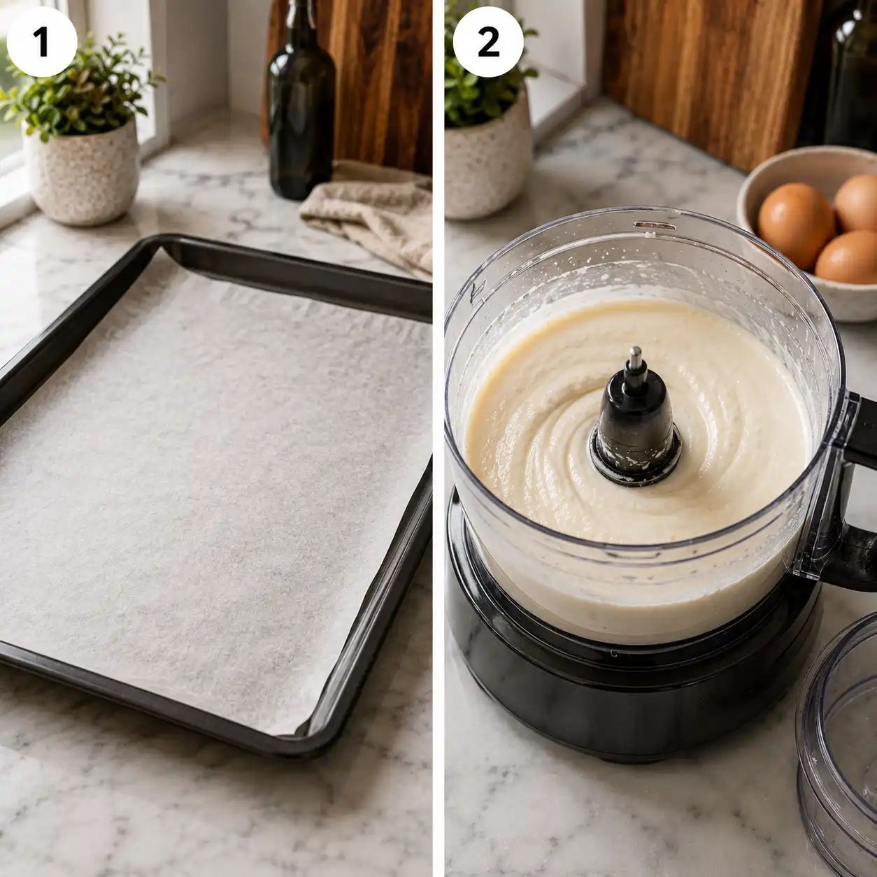 Cottage Cheese Pizza preparation