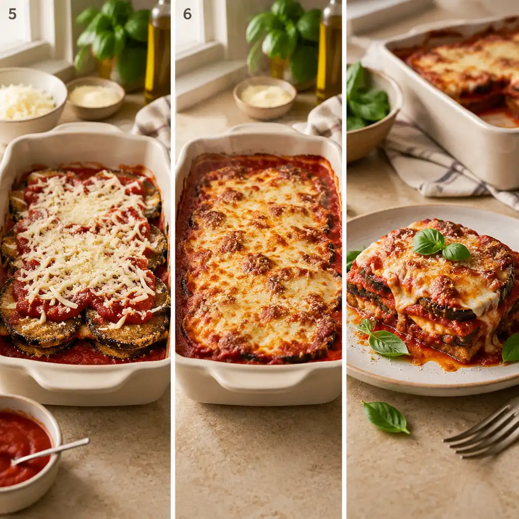 baked eggplant parmesan recipe final dish