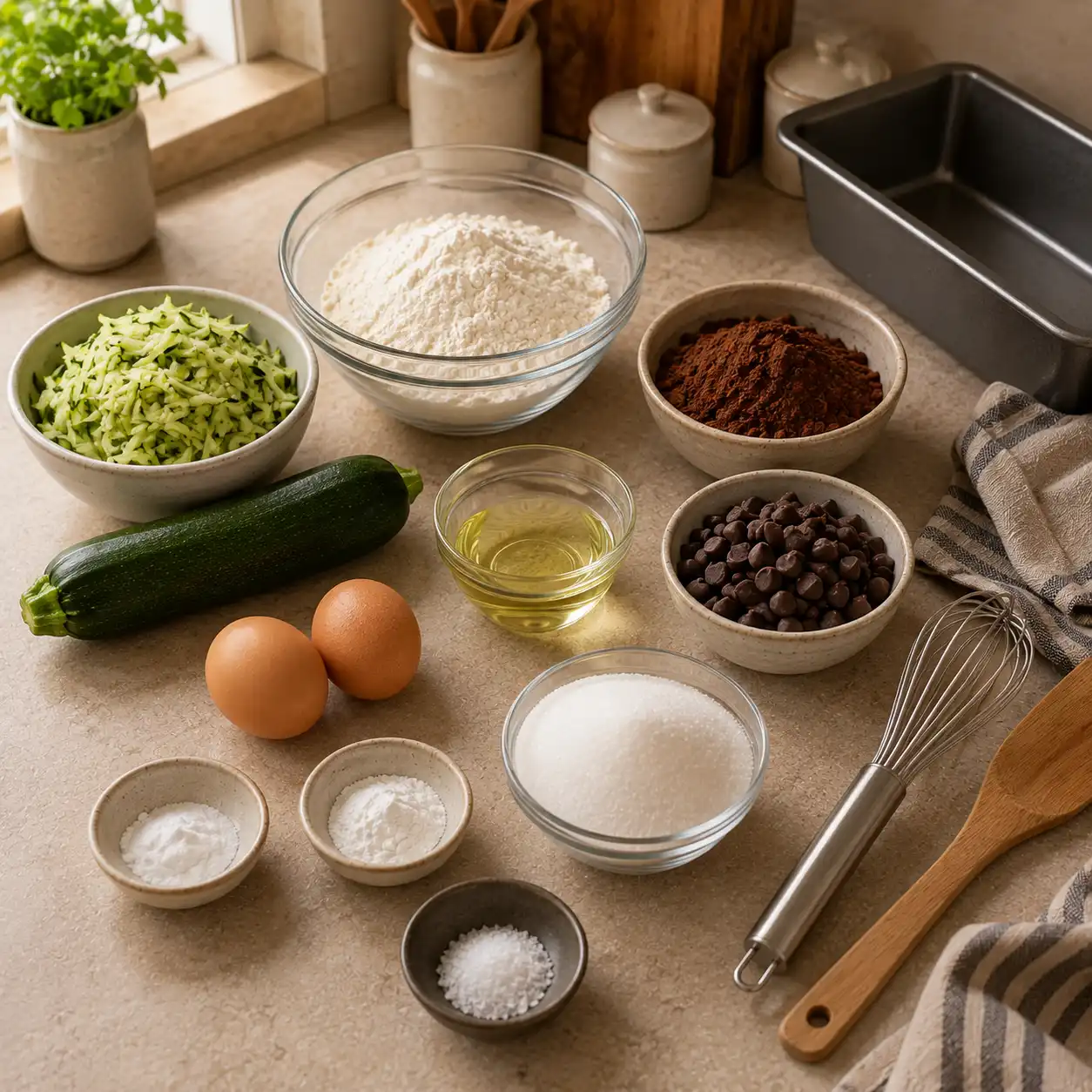 chocolate zucchini bread recipe ingredients