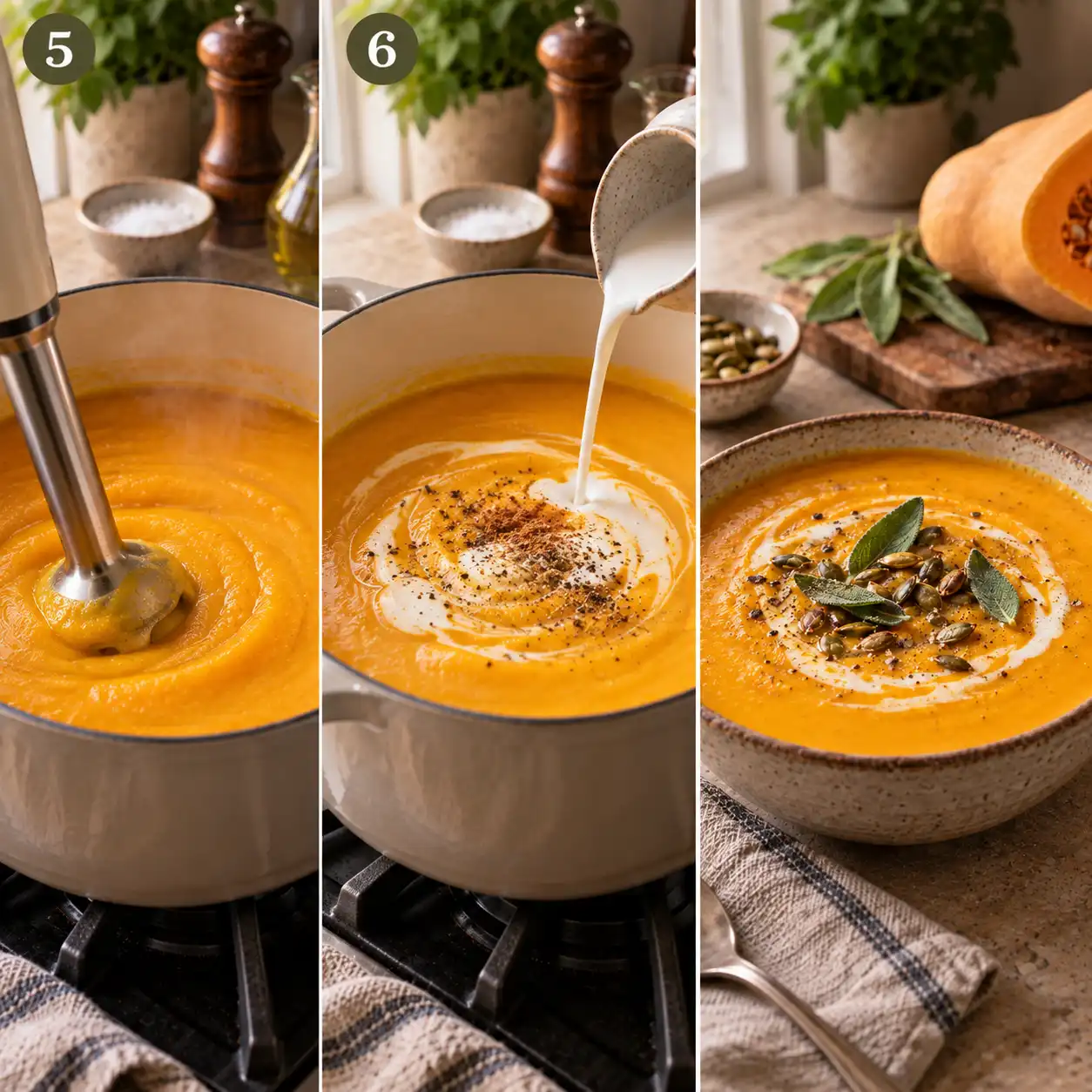 butternut squash soup final dish