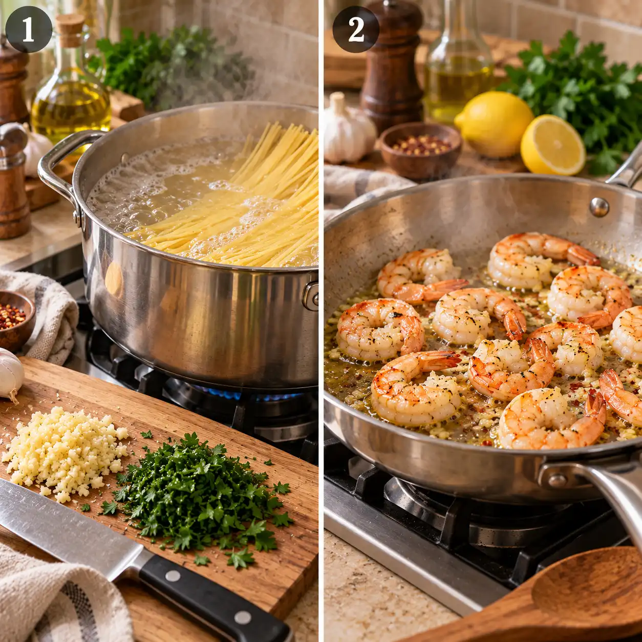 shrimp scampi recipe preparation