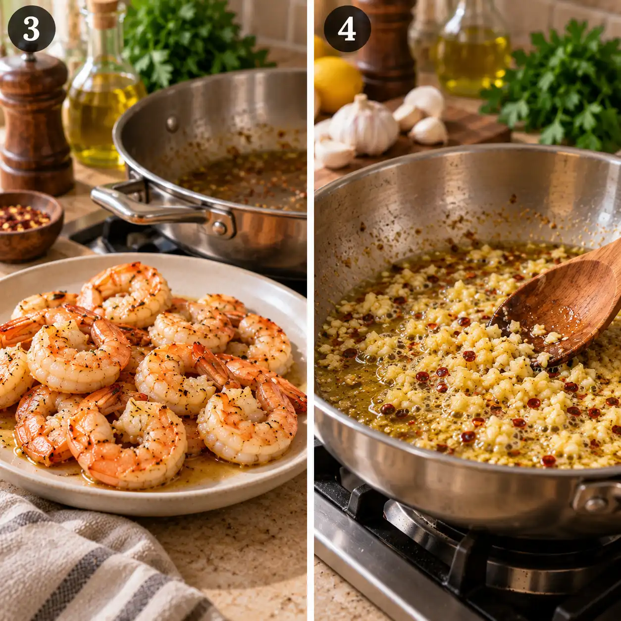 shrimp scampi recipe final dish
