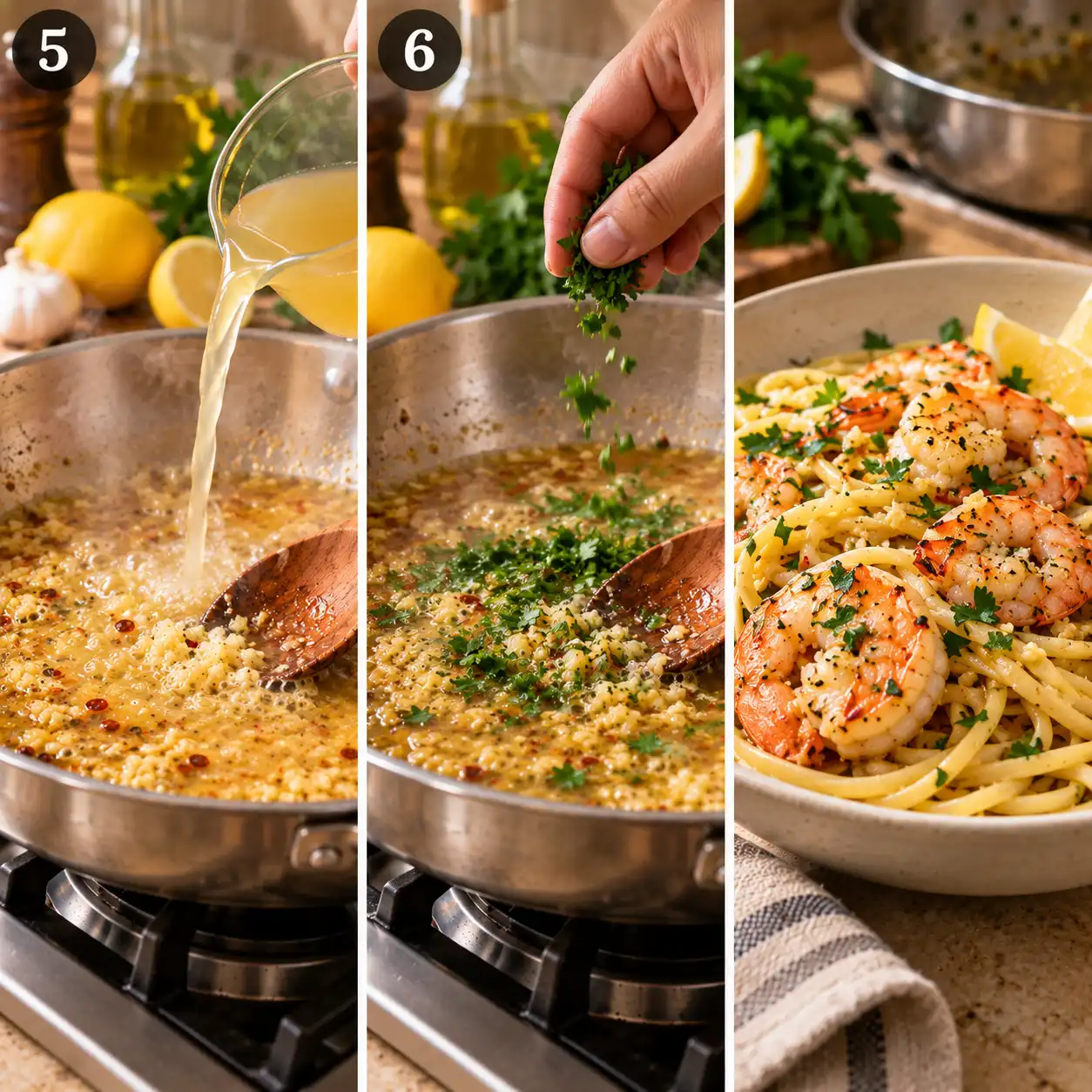 shrimp scampi recipe final dish