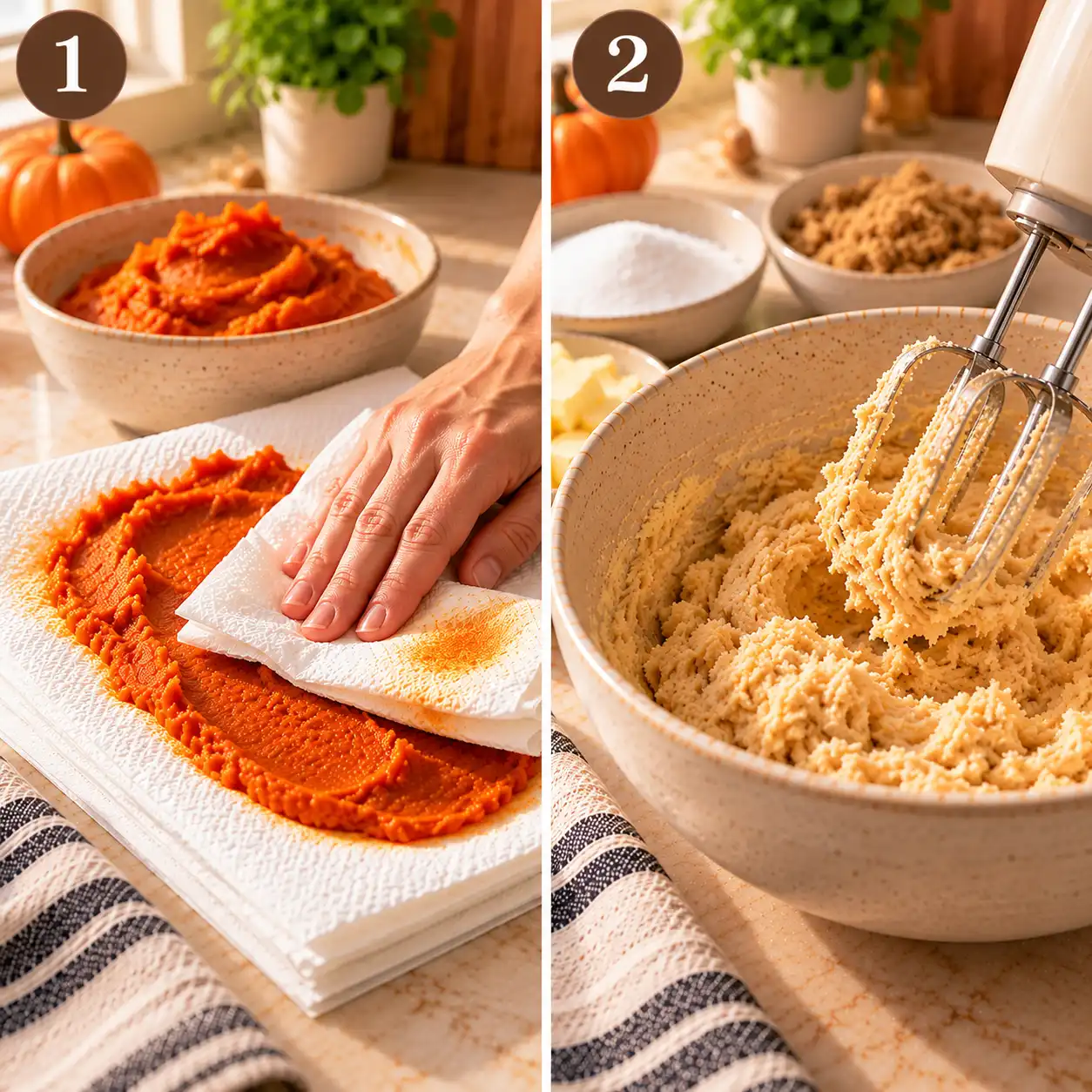 pumpkin chocolate chip cookies preparation
